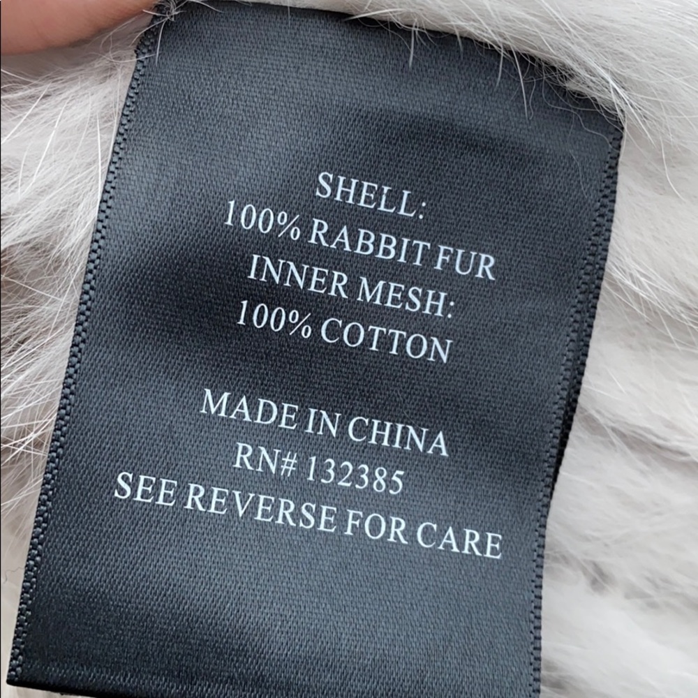 Light grey real rabbit fur vest - Picture 4 of 7
